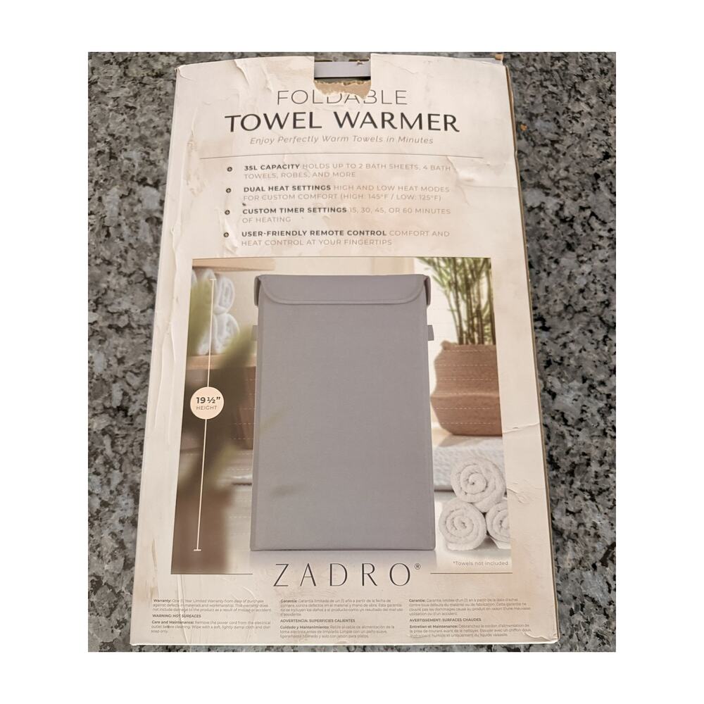 NEW Zadro Foldable XL Foldable Towel Warmer, - Picture 3 of 10